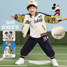 迪士尼（Disney）童裝秋冬季新款男童卡通時(shí)尚休閑舒適保暖外套套裝 黃綠 100 曬單實(shí)拍圖