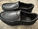 駱駝（CAMEL）皮鞋男商務(wù)休閑鞋春夏季真皮高端加絨一腳蹬牛皮爸爸鞋子男士 G14A545711  黑色 40 曬單實(shí)拍圖