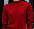 恒源祥100%山羊絨衫女式半高領(lǐng)純色百搭秋冬保暖毛衣打底針織衫上衣 曬單實(shí)拍圖