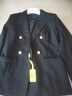 三彩2025秋季新款休閑西裝外套收腰西服雙排扣通勤Z 經(jīng)典黑 S 155/80A 曬單實(shí)拍圖