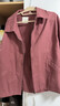 優(yōu)衣庫合作款/男裝女裝休閑拉鏈茄克/外套夾克484249 12 桃紅色 S 曬單實(shí)拍圖
