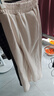 皮爾卡丹（pierre cardin）媽m媽褲子2026春秋款高腰松緊腰直筒長(cháng)褲冬季加絨毛呢褲中老年女 春秋款【燕麥色】 M 【85-100斤】 曬單實(shí)拍圖