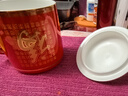 千紅窯中國紅醴陵高溫紅瓷陶瓷辦公杯帶蓋家用茶杯大容量禮品定制杯 福字將軍杯 曬單實(shí)拍圖