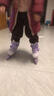麥斯卡（Mesuca）輪滑鞋兒童3-6-12歲溜冰鞋滑冰女孩庫洛米專(zhuān)業(yè)報班旱冰鞋生日禮物 庫洛米鞋+酷洛米頭盔護具包+鎖輪 L （平時(shí)鞋碼32-37, 可調大?。?曬單實(shí)拍圖