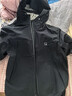 FILA 斐樂(lè )情侶男女同款春季健身戶(hù)外連帽運動(dòng)外套防水透濕抗菌防風(fēng)衣 正黑色-BK M 170/92A/M 曬單實(shí)拍圖