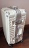 漫游行李箱拉桿箱大容量男女旅行箱鋁框密碼皮箱子珍珠白24英寸 曬單實(shí)拍圖