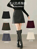 浪莎韓系西裝半身裙秋冬季2026春季新款高腰顯瘦小個(gè)子加厚包臀短裙 曬單實(shí)拍圖