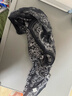 啄木鳥(niǎo)（TUCANO）桑蠶絲黑色腰果花真絲絲巾女春秋新款百搭裝飾小方巾職業(yè)通勤領(lǐng)巾 53cm 腰果 黑色【桑蠶絲】 曬單實(shí)拍圖