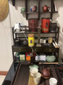 溥畔茶具配件博古架小型新中式茶具紫砂壺置物架子擺件臺茶葉放置架 【主圖款】4層60梯形帶抽 曬單實(shí)拍圖