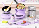 柏思樂(lè )兒童迷你小廚房真實(shí)版真煮全套裝做飯玩具廚具食品級女孩生日禮物 304不銹鋼403件套-紫-兔子電熱爐 曬單實(shí)拍圖