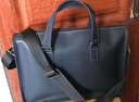 ANDSEEYOU品牌 公文包男 商務(wù)休閑通勤包 復古頭層牛皮橫款出行包 日系簡(jiǎn)約手提包 真皮電腦包 藍色 曬單實(shí)拍圖