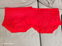美·雅·挺本命年紅色內褲女士高腰蕾絲新年結婚馬年平角收腹10A抑菌塑身褲 曬單實(shí)拍圖