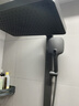 漢斯格雅（Hansgrohe）家用恒溫花灑浴室按摩淋浴套裝全銅腰噴方形頂噴數顯淋雨沐浴花灑 【槍灰】恒溫版升級腰噴 曬單實(shí)拍圖