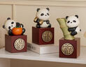 冠珺號可愛(ài)熊貓文創(chuàng  )辦公室桌面擺件電視柜裝飾治愈解壓生日禮物女伴手禮 治愈熊貓三件套+底座【彩盒款】京東物流 曬單實(shí)拍圖