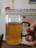 六色玻璃茶杯水杯耐熱加厚套裝家用玻高硼硅璃杯彩把 4只【顏色隨機】 300ml 曬單實(shí)拍圖