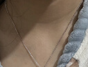 周六福（ZLF）  S925銀飾項鏈女百搭簡(jiǎn)約無(wú)吊墜銀飾素鏈子O字鏈配飾 素鏈45cm 曬單實(shí)拍圖