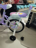 阿米達兒童自行車(chē)女孩3-6歲7-10輕便小孩女童寶寶童車(chē)兒腳踏車(chē)公主單車(chē) 高配紫【輔助輪+加固車(chē)身+靠背】 14寸適合身高95-115cm+【禮包】 曬單實(shí)拍圖