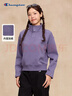 Champion冠軍加絨衛衣女立領(lǐng)按扣秋冬上衣女保暖美式衛衣 鳶尾紫 S 曬單實(shí)拍圖