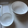 友來(lái)福陶瓷面碗家用白瓷碗6英寸湯碗米飯碗沙拉碗微波爐可用2只裝 曬單實(shí)拍圖