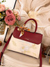 千百度（C.BANNER）牛皮包包女包手提包刺繡大容量單肩斜挎生日女神節38婦女節禮物 曬單實(shí)拍圖