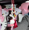 Hello KittyKitty汽車(chē)坐墊四季通用女士車(chē)內座椅套冬季車(chē)墊女神網(wǎng)紅座墊高端 櫻花粉 全車(chē)五座【送方向盤(pán)套和頭枕2個(gè)】 曬單實(shí)拍圖