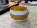 IKXO高端鎏金羊脂玉白瓷主人杯單杯個(gè)人專(zhuān)用茶杯送爸爸送長(cháng)輩生日禮物 順順杯—杯內鎏金菩提葉款 禮盒裝 曬單實(shí)拍圖