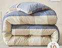 雅鹿·自由自在被子秋冬季抗菌保暖棉大豆纖維被芯單雙人5斤150x200cm加州藍格 曬單實(shí)拍圖