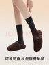 小野和子踩腳襪套堆堆襪女秋冬薄款miu系穿搭黑色顯瘦爆款長(cháng)筒襪 曬單實(shí)拍圖