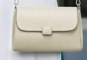 袋鼠真皮女士單肩包牛皮百搭媽媽包大容量2026新款簡(jiǎn)約防盜斜挎女包 米白色 曬單實(shí)拍圖