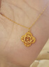中國黃金（CHINA GOLD）18K金項鏈女士幸運花絲四葉草吊墜飾品婦女節生日禮物送女友老婆 18K花絲四葉草吊墜【贈S925鏈】 曬單實(shí)拍圖