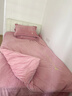 冬季寶寶絨四件套加厚牛奶絨2025新款嬰兒絨保暖珊瑚絨法蘭絨床品 山茶花-茶粉 1.5m床單款四件套-被套200*230cm 曬單實(shí)拍圖