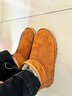 紅蜻蜓雪地靴女秋冬加絨百搭棉鞋保暖短靴女靴WLC43470棕色38 曬單實(shí)拍圖