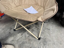 駱駝（CAMEL）戶(hù)外折疊椅子結實(shí)便攜式輕露營(yíng)釣魚(yú)導演凳月亮椅車(chē)載休閑躺椅野餐 高背月亮椅 贈收納袋 卡其色173CAHD080G 曬單實(shí)拍圖