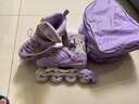 斯威（SWAY）輪滑鞋兒童溜冰鞋男女童初學(xué)套裝中小學(xué)滑輪滑冰旱冰鞋成人直排輪 莫紫八輪全閃+頭盔護具+一體支架 M (適合6-12歲)平時(shí)鞋碼31-36 曬單實(shí)拍圖