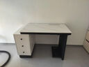 梵爾丹頓極簡(jiǎn)現代風(fēng)電腦桌臥室學(xué)生學(xué)習桌新款家用巖板書(shū)桌書(shū)房辦公寫(xiě)字桌 黑腳+米白柜+雪山白亮面 110*60*75帶椅【帶桌面排插+穿線(xiàn)孔+主機位 曬單實(shí)拍圖