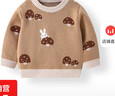 秋冬新款嬰兒針織衫兔子蘑菇2025毛衣童裝圓領(lǐng)套頭男女寶毛線(xiàn)衣潮 卡其 80 曬單實(shí)拍圖