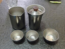 鳴盞純鈦旅行茶具套裝快客杯便攜戶(hù)外功夫茶具雙層家用露營(yíng)泡茶壺禮品 （公道杯+主人杯+茶杯*2） 一壺4杯 曬單實(shí)拍圖