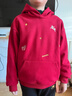 ASK JUNIOR兒童衛衣2025冬季中大童連帽加絨加厚保暖騏驥紅運動(dòng)服女童拜年服 曬單實(shí)拍圖
