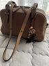 裘真植鞣胎牛皮悠悠保齡球包女復古通勤大容量手提單肩包包 大象灰肩帶款-胎牛皮 曬單實(shí)拍圖