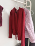 三彩2025秋季新款圓領(lǐng)長(cháng)袖針織衫開(kāi)衫外套收腰花邊下擺M 曬單實(shí)拍圖