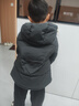 左西兒童羽絨服2025新款男童冬季保暖抗寒白鴨絨連帽面包服 黑色 130 曬單實(shí)拍圖