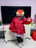 布丁哈魯女童俏皮可愛(ài)三防連帽羽絨服冬季新品中大童燈籠袖壓褶羽絨服外套 曬單實(shí)拍圖