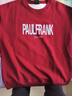 大嘴猴（paul frank）衛衣男士秋冬季重磅美式印花外套男裝休閑長(cháng)袖t恤男 酒紅色 2XL 曬單實(shí)拍圖