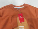 巴布豆（BOBDOG）男童女童春秋童裝潮酷帥氣時(shí)髦新款男孩圓領(lǐng)衛衣兒童衣服 焦橙130 曬單實(shí)拍圖