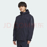 阿迪達斯（adidas）男士加絨保暖運動(dòng)服連帽拒水防風(fēng)衣休閑夾克 KA1306 墨藍 L 曬單實(shí)拍圖