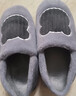 京東京造家居包腳棉拖鞋冬季室內防臭防滑保暖厚底踩屎感男款 灰色42-43 曬單實(shí)拍圖