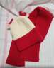 貝娜茜兒童帽子秋冬季寶寶女針織帽圍巾兒童紅色喜慶過(guò)年帽嬰幼兒毛線(xiàn)帽 小鹿角-紅色 帽子+圍巾 3-18個(gè)月（40-48CM） 曬單實(shí)拍圖