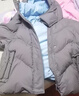 鴨鴨（YAYA）鞠婧祎同款羽絨服女2025新款短款韓版時(shí)尚連帽加厚保暖顯瘦外套XH 灰色 S （155） 曬單實(shí)拍圖