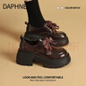 DAPHNE達芙妮達芙妮黑色小皮鞋女2026新款春季厚底百搭英倫風(fēng)復古布洛克牛津鞋 曬單實(shí)拍圖