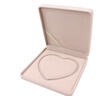 歐斯若 珍珠項鏈盒空盒 項鏈收納盒 絨布珍珠首飾盒收納盒 情人節禮物盒 杏色愛(ài)心珍珠項鏈盒+普通禮袋 空盒約19×19×3.5cm 曬單實(shí)拍圖